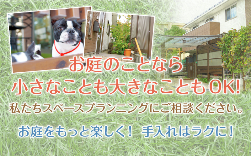 お庭をもっと楽しく！手入れはラクに！